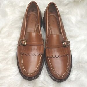 Bass Brown Laney Kiltie Slip On Loafers 11 NEW